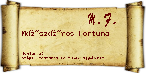 Mészáros Fortuna névjegykártya